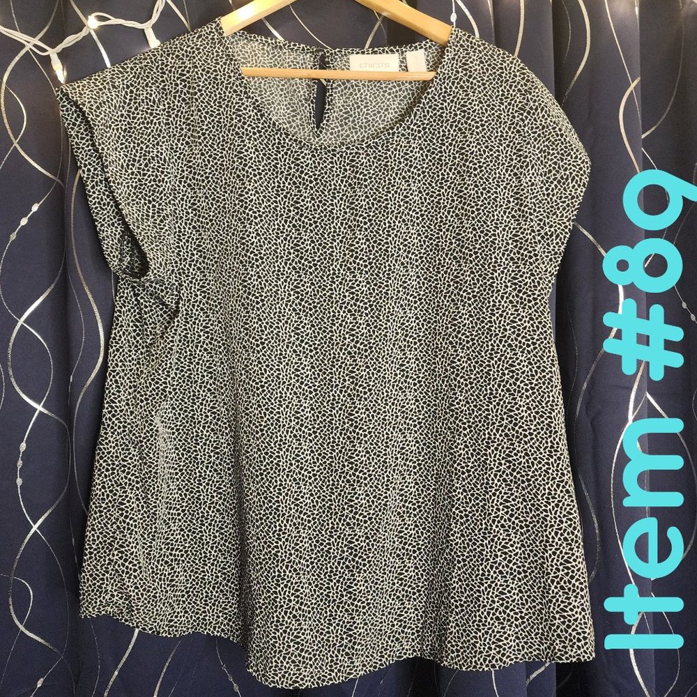 Chico flutter sleeve top 3x